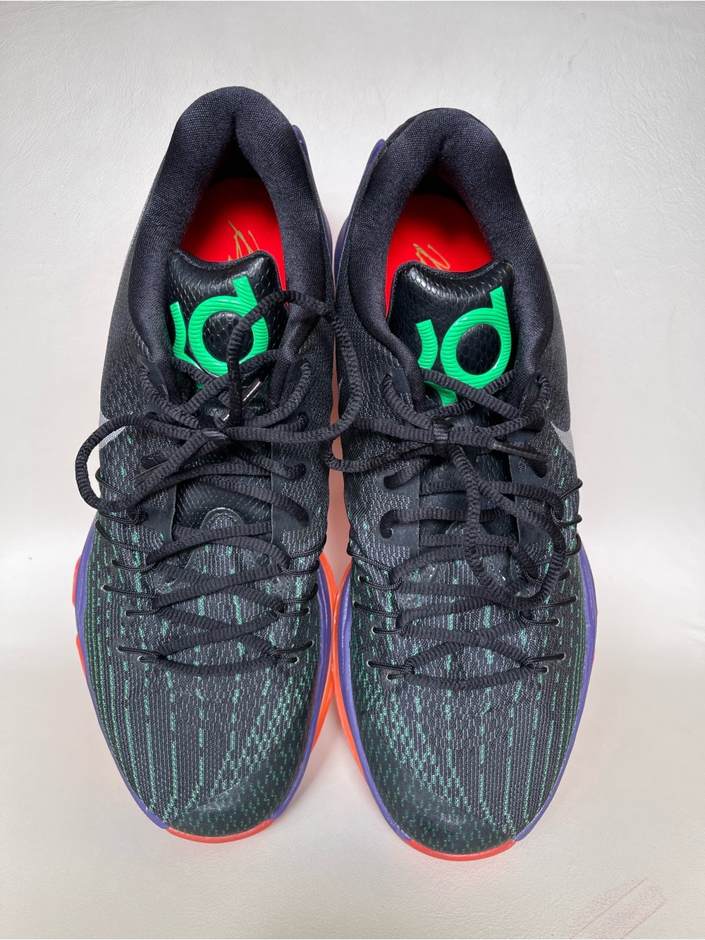 Nike KD8 Basketball Shoes in Black with Green Accents